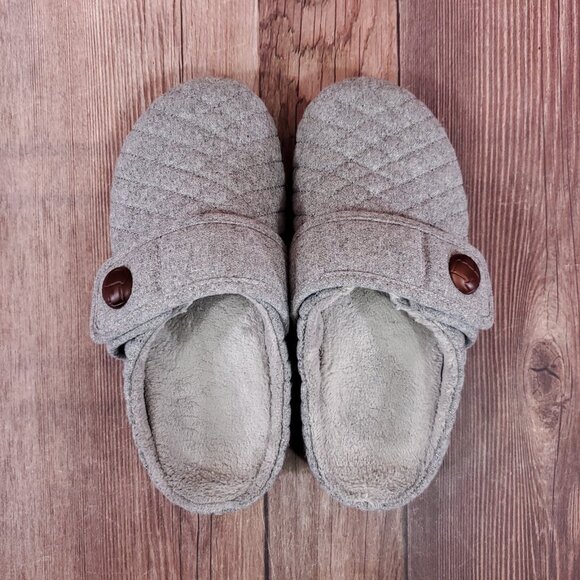 Vionic Carlin Womens Size 6 Gray Quilted Fleece Lined Slip On Slippers Mules - Picture 6 of 15